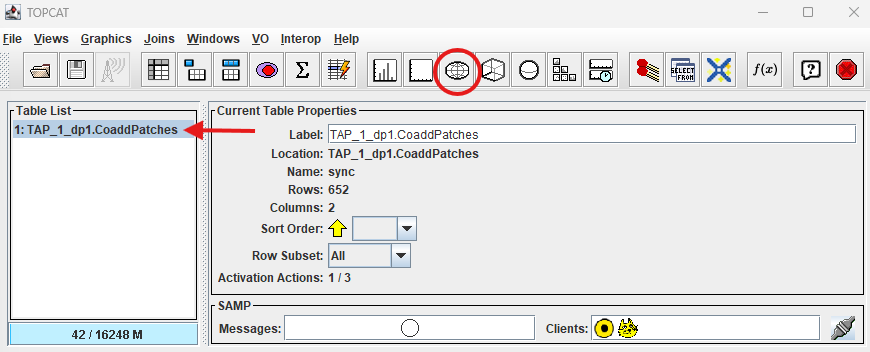 Click sky plotting window.