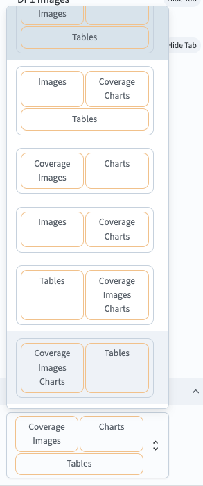 Sidebar of appearance options.