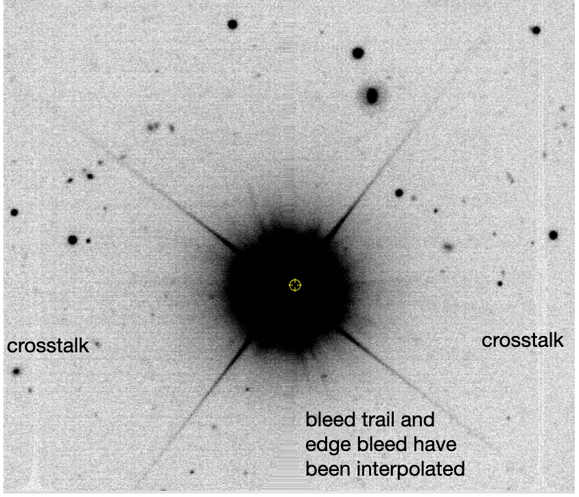 Examples of pixels that have been interpolated over.