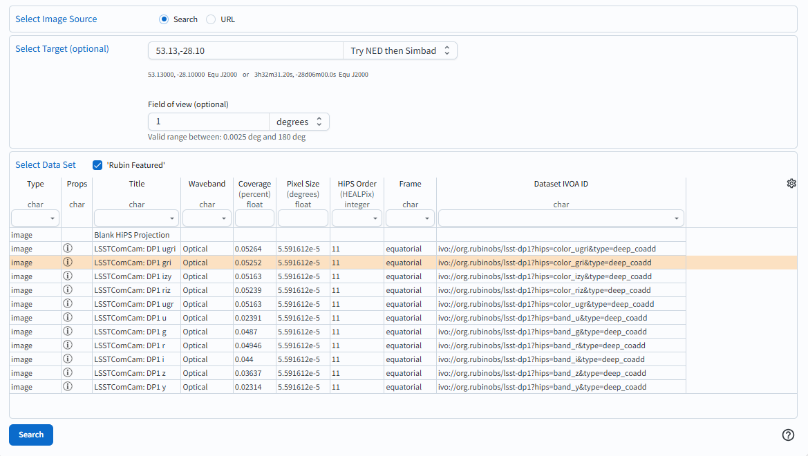Add coordinates and field of view.