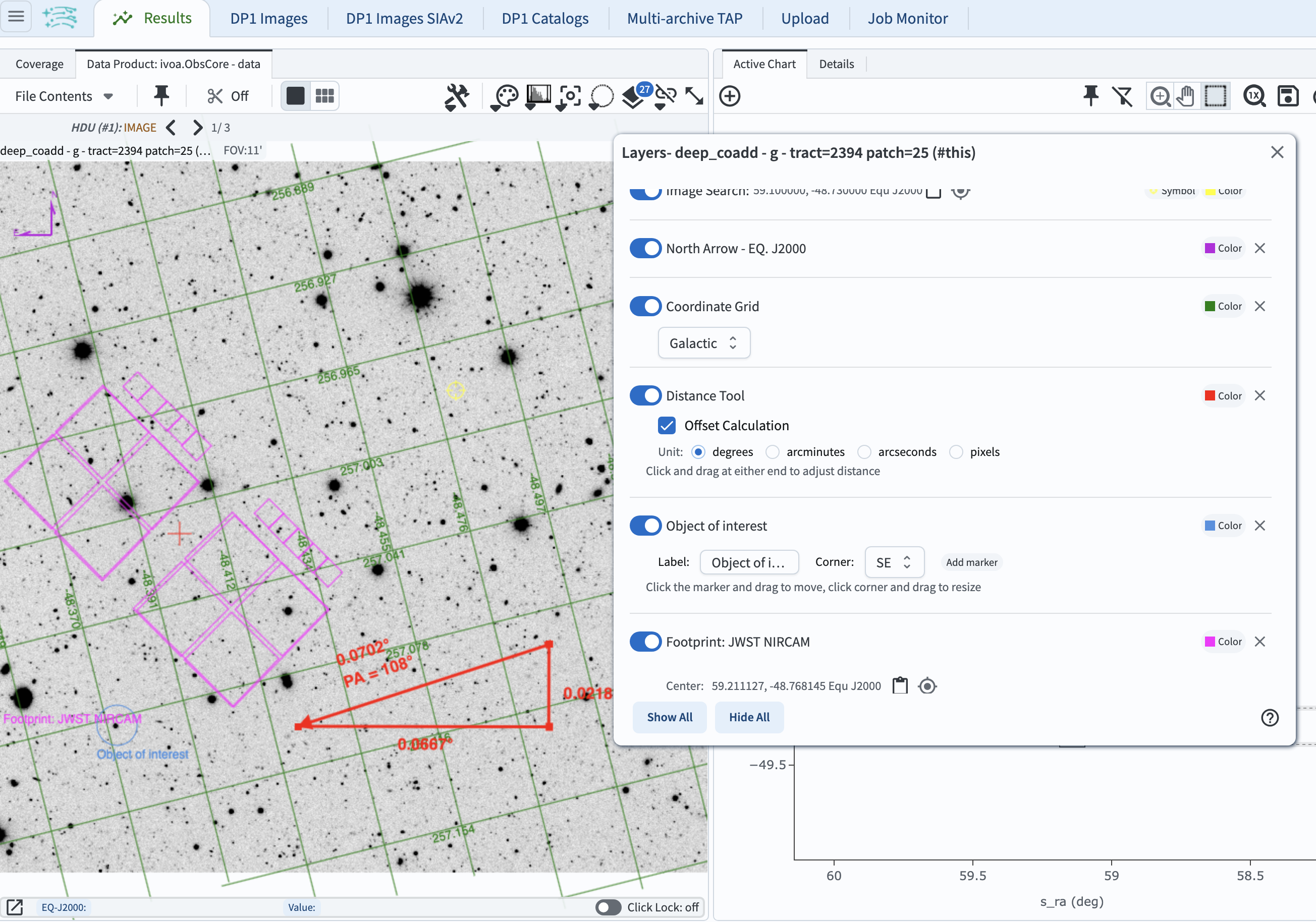 A screenshot of the added layers listed under the Overlay icon with layer display controls.