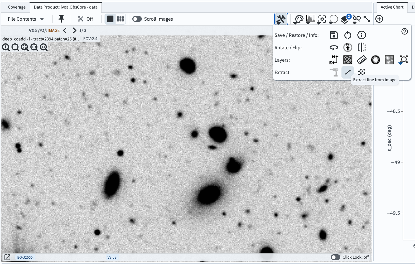 The Firefly panel of the results interface.